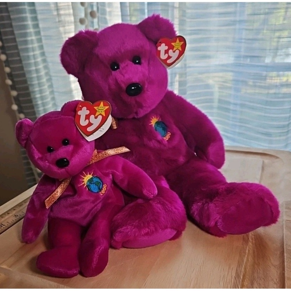 Ty Original Beanie BUDDY MILLENNIUM & Ty Original Beanie BABY MILLENNIUM 1999
